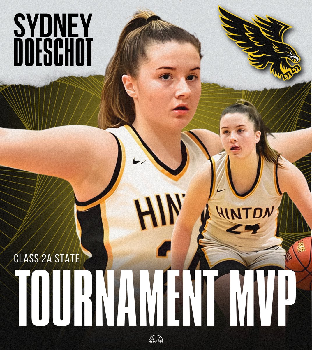 Iowa Jr. All-Star GBB (@jrallstariowa) on Twitter photo The IA State Tournament Class 2A MVP: <a href="/doeschot_sydney/">Sydney Doeschot</a> 🙌
jrallstar.com/2025/03/iowa-s…
<a href="/EricJrAllStar/">EricJrAllStar</a> <a href="/HintonGirlsBB/">Hinton Girls Basketball 🏀</a> The IA State Tournament Class 2A MVP: <a href="/doeschot_sydney/">Sydney Doeschot</a> 🙌
jrallstar.com/2025/03/iowa-s…
<a href="/EricJrAllStar/">EricJrAllStar</a> <a href="/HintonGirlsBB/">Hinton Girls Basketball 🏀</a>
