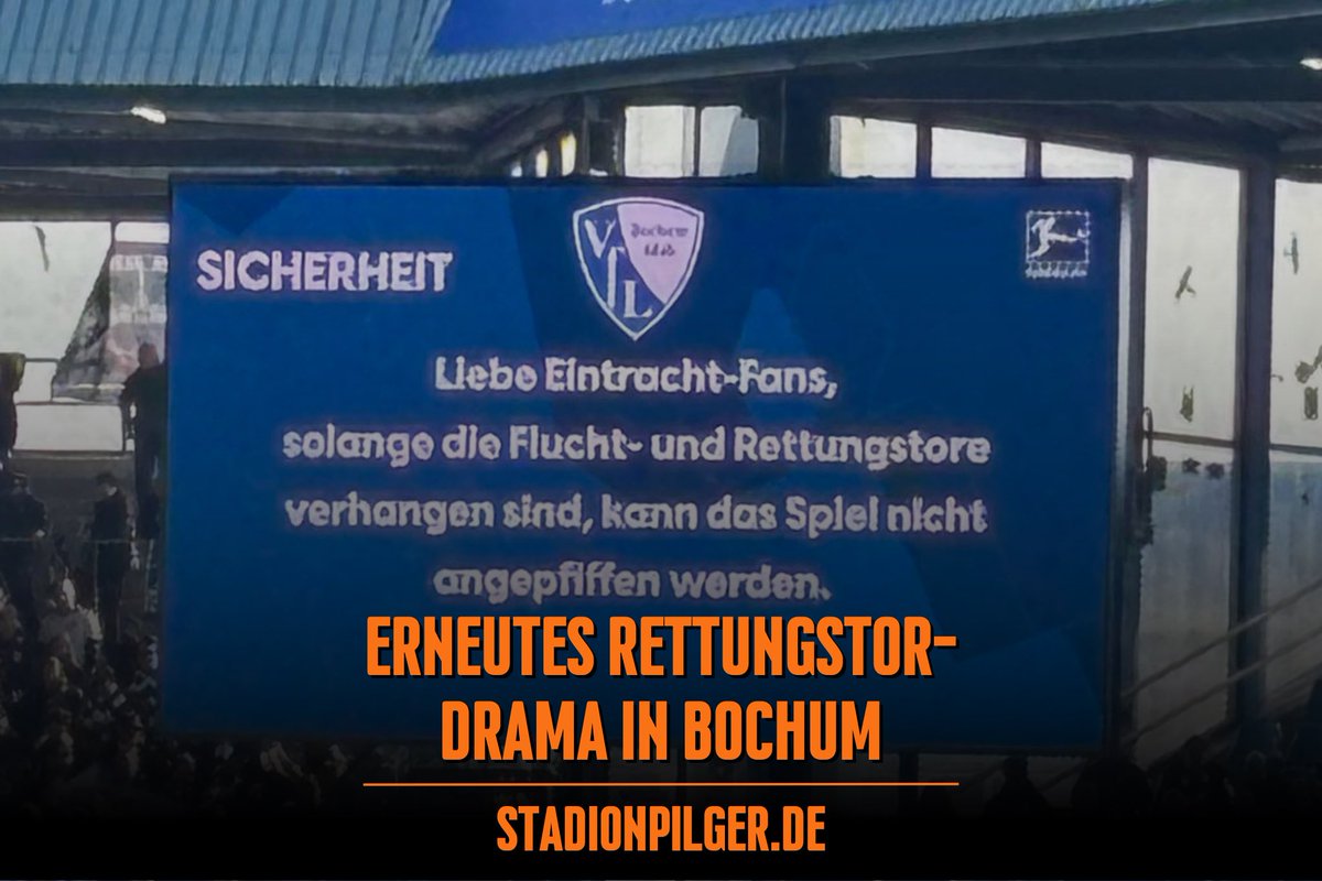 Schon zum dritten Mal kommt es in Bochum wegen blockierter Rettungstore zu einer Spielverzögerung. Diesmal mit einem Feuer im Gästeblock und Fanboykott auf beiden Seiten.
Mehr dazu im neuen Bericht!
🔗 stadionpilger.de
#vflbochum #eintrachtfrankfurt #rettungstore