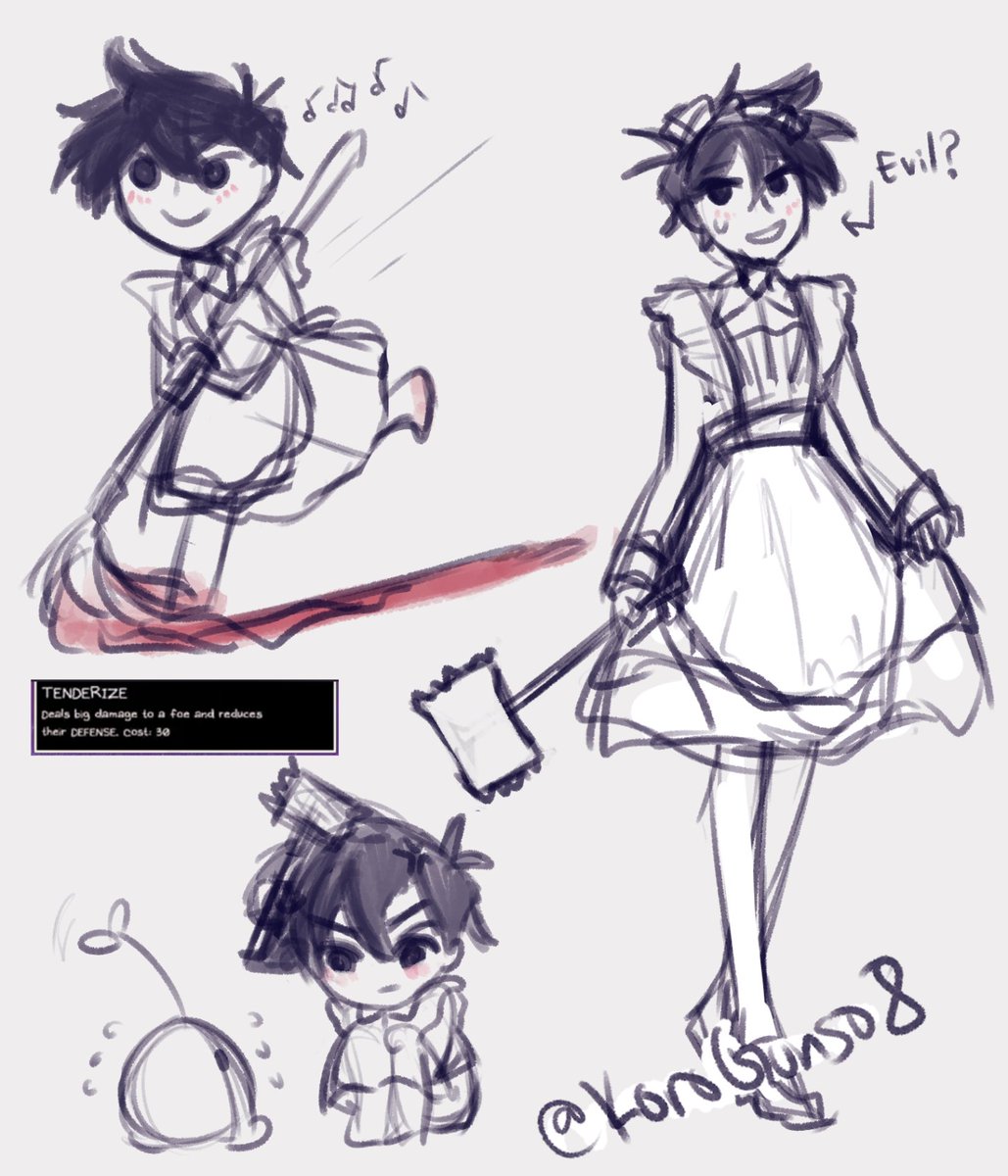 KoroGunso8's tweet photo. Maid Hero I finish later #OMORIFANART https://t.co/Bs6cmK88cQ