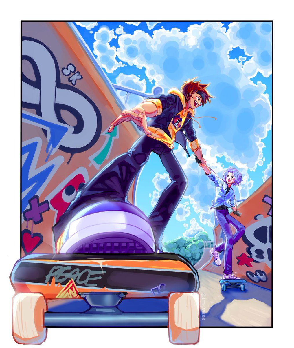 SK8 OVA IN 2 DAYS here’s my fav drawing of them heehee
#SK8THEINFINITY