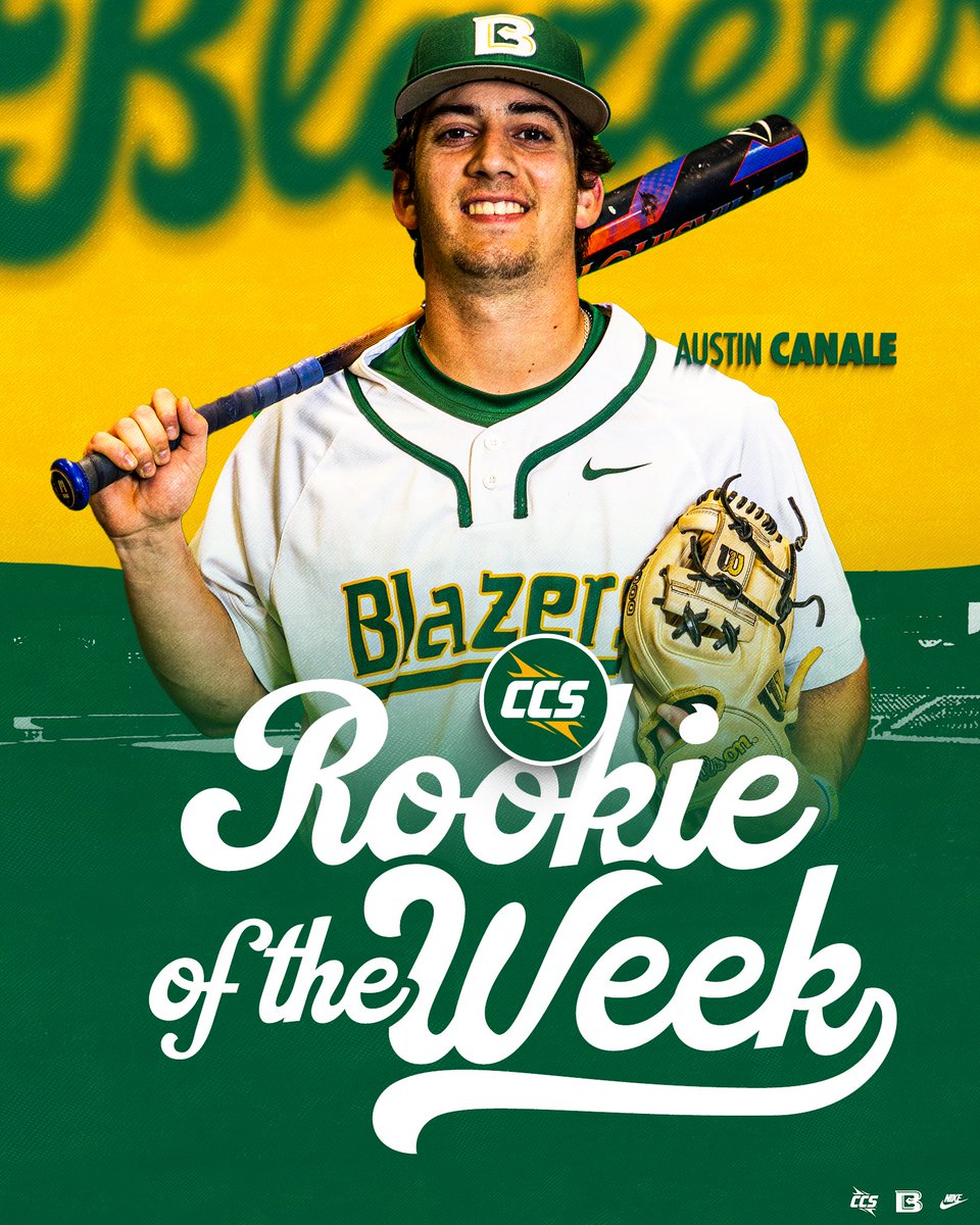 𝐂𝐂𝐒 𝐑𝐨𝐨𝐤𝐢𝐞 𝐨𝐟 𝐭𝐡𝐞 𝐖𝐞𝐞𝐤

Austin Canale was tabbed the <a href="/CCofSouth/">Collegiate Conference of the South</a> Baseball Rookie of the Week for a second consecutive time thanks to a pair of multi-hit games over the past week

📰 » bit.ly/3FLNjWZ

#GoGreen | <a href="/BelhavenBSB/">Belhaven Baseball</a>