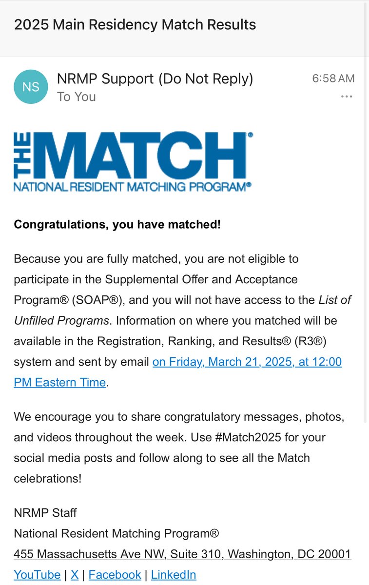 I AM GOING TO BE AN OBGYN!!!! 🎉
This journey has been nothing short of incredible! Thank you to everyone who believed in me!
#Match2025 #obgynMatch2025