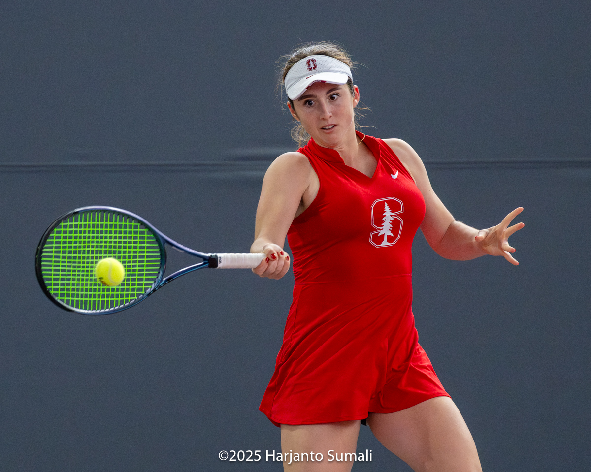 Morgan Shaffer of <a href="/StanfordWTennis/">Stanford Women’s Tennis</a> in action against Cal Bears <a href="/NCAATennis/">NCAA Tennis</a> #tennis