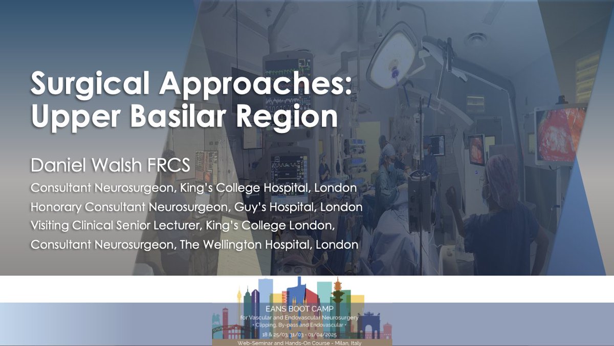 Daniel Walsh FRCS (@danielwalshfrcs) on Twitter photo Tomorrow marks the start of the <a href="/EANSonline50/">European Association of Neurosurgical Societies</a> neurovascular bootcamp program led by <a href="/S_Pesch/">Simone Peschillo, M.D., Ph.D.</a> and <a href="/marco_cenzato/">Marco Cenzato</a>. Kicking off with the online theoretical modules. #neurovascular Tomorrow marks the start of the <a href="/EANSonline50/">European Association of Neurosurgical Societies</a> neurovascular bootcamp program led by <a href="/S_Pesch/">Simone Peschillo, M.D., Ph.D.</a> and <a href="/marco_cenzato/">Marco Cenzato</a>. Kicking off with the online theoretical modules. #neurovascular