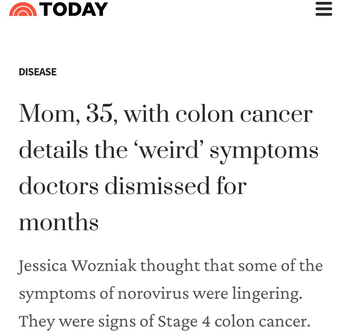 DISEASE
Mom, 35, with colon cancer details the 'weird' symptoms doctors dismissed for months
Jessica Wozniak thought that some of the symptoms of norovirus were lingering. They were signs of Stage 4 colon cancer.