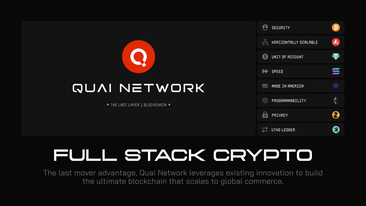 The last mover advantage:

Learning from the best, improving what came before, and building the ultimate blockchain for global commerce.

That’s the Quai way ⚡️💵