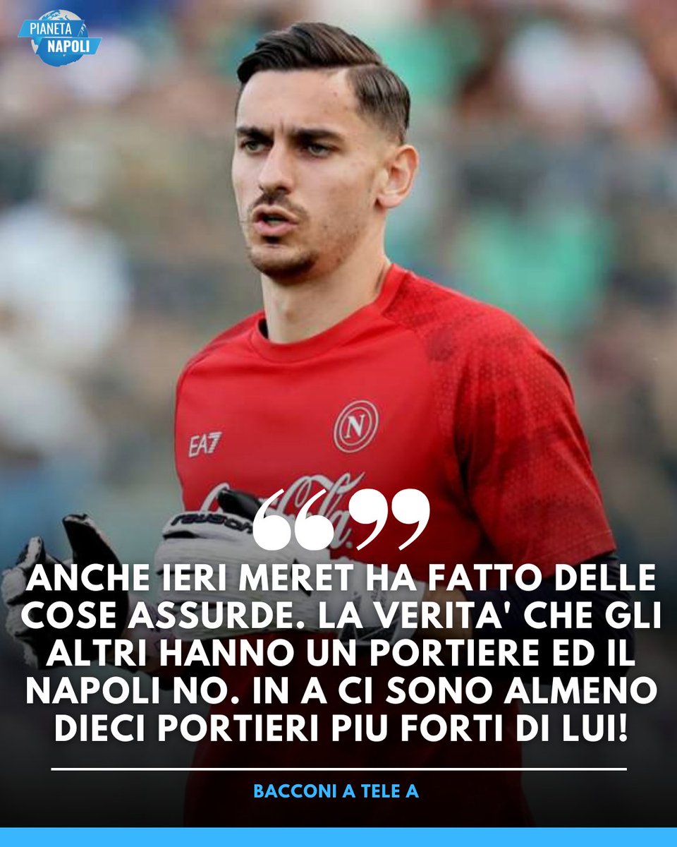 PianetaN's tweet photo. 🤔 Siete d'accordo con lui?
#SscNapoli #Bacconi #TeleA #Meret https://t.co/Tf9gTk4ZYv