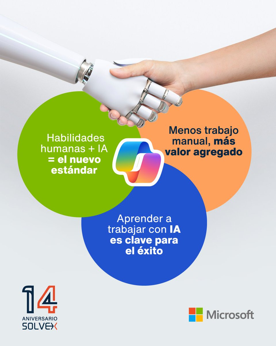 solvexdo's tweet photo. 💡 La pregunta no es si la IA cambiará su rol, sino cómo aprovechará su potencial.

👉 ¿Cómo se está adaptando a esta nueva era?

#IA #Copilot #TransformaciónDigital #FuturoDelTrabajo https://t.co/T6EXoZhGzl