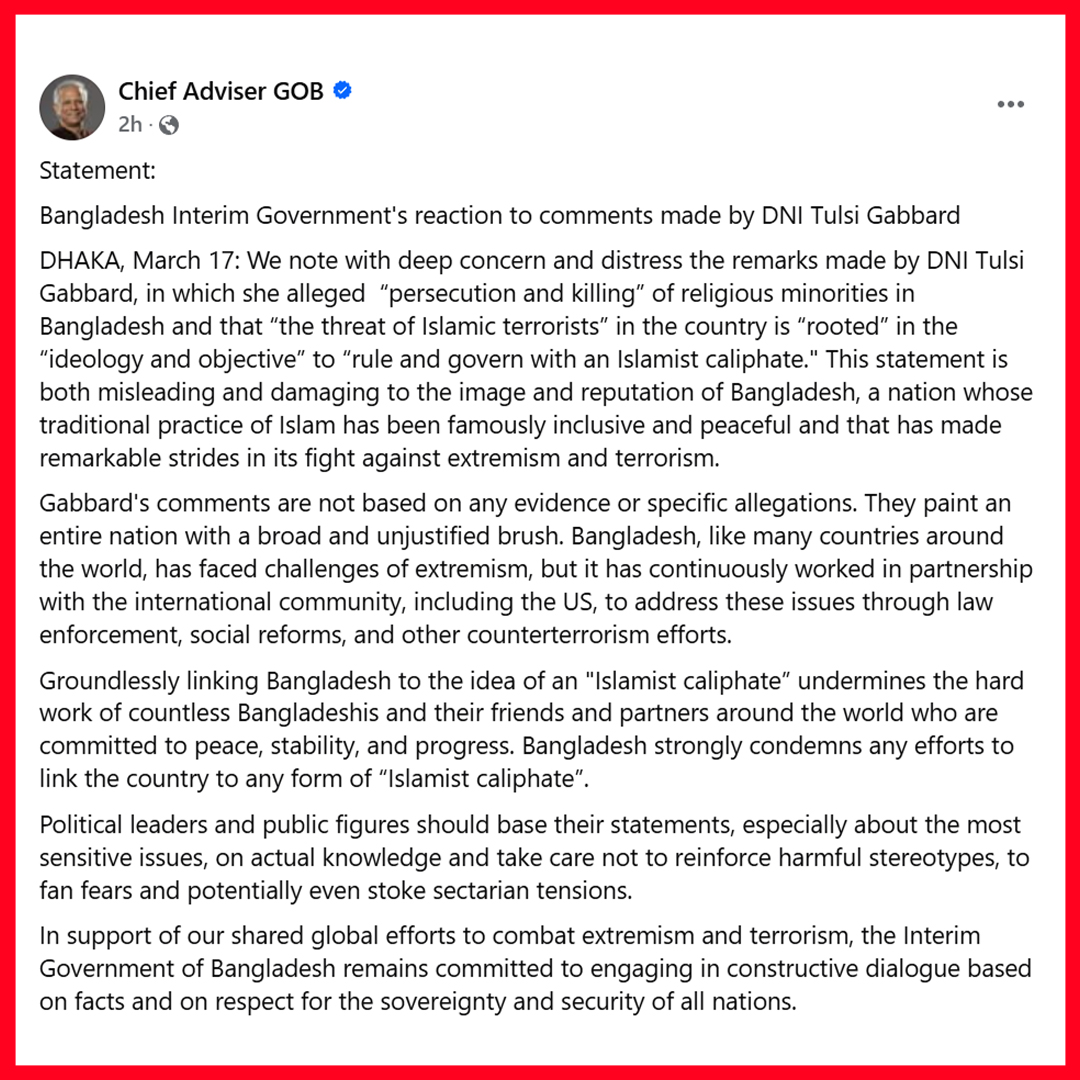 Timely Reacted  <a href="/ChiefAdviserGoB/">Chief Adviser of the Government of Bangladesh</a> 🙏🤟