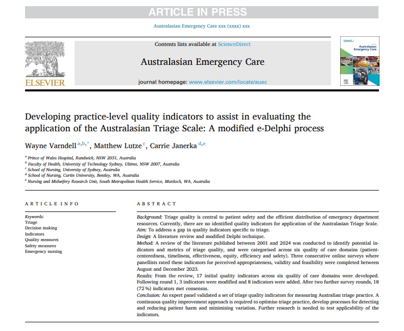 Wayne Varndell (@academicnation) on Twitter photo #Triage is a critical process directly impacting on pt safety and service delivery. Quality indicators may assist to identify discrepancies, improve safety and operational efficiencies: authors.elsevier.com/a/1knD5,wtUuGd… <a href="/AusEmergCare/">Australasian Emergency Care</a> @CENAorg <a href="/acemonline/">ACEM</a> <a href="/UTS_Health/">UTS Health</a> <a href="/syd_health/">Sydney Health</a> <a href="/CurtinUni/">Curtin University</a> #Triage is a critical process directly impacting on pt safety and service delivery. Quality indicators may assist to identify discrepancies, improve safety and operational efficiencies: authors.elsevier.com/a/1knD5,wtUuGd… <a href="/AusEmergCare/">Australasian Emergency Care</a> @CENAorg <a href="/acemonline/">ACEM</a> <a href="/UTS_Health/">UTS Health</a> <a href="/syd_health/">Sydney Health</a> <a href="/CurtinUni/">Curtin University</a>