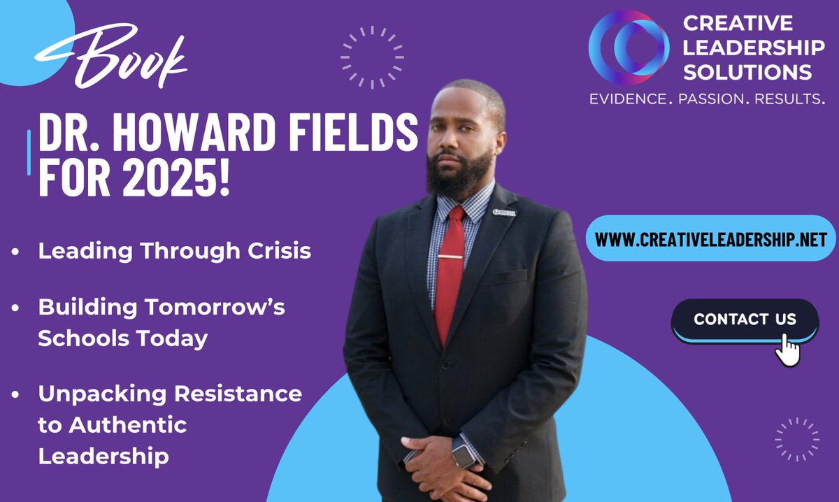 Start your year off with one of our featured keynoters, @HeFields3! Dr. Fields is a nationally recognized educational leader, consultant, and speaker celebrated for his innovative and courageous leadership. Connect with us today to learn more at conta.cc/4br2z7C