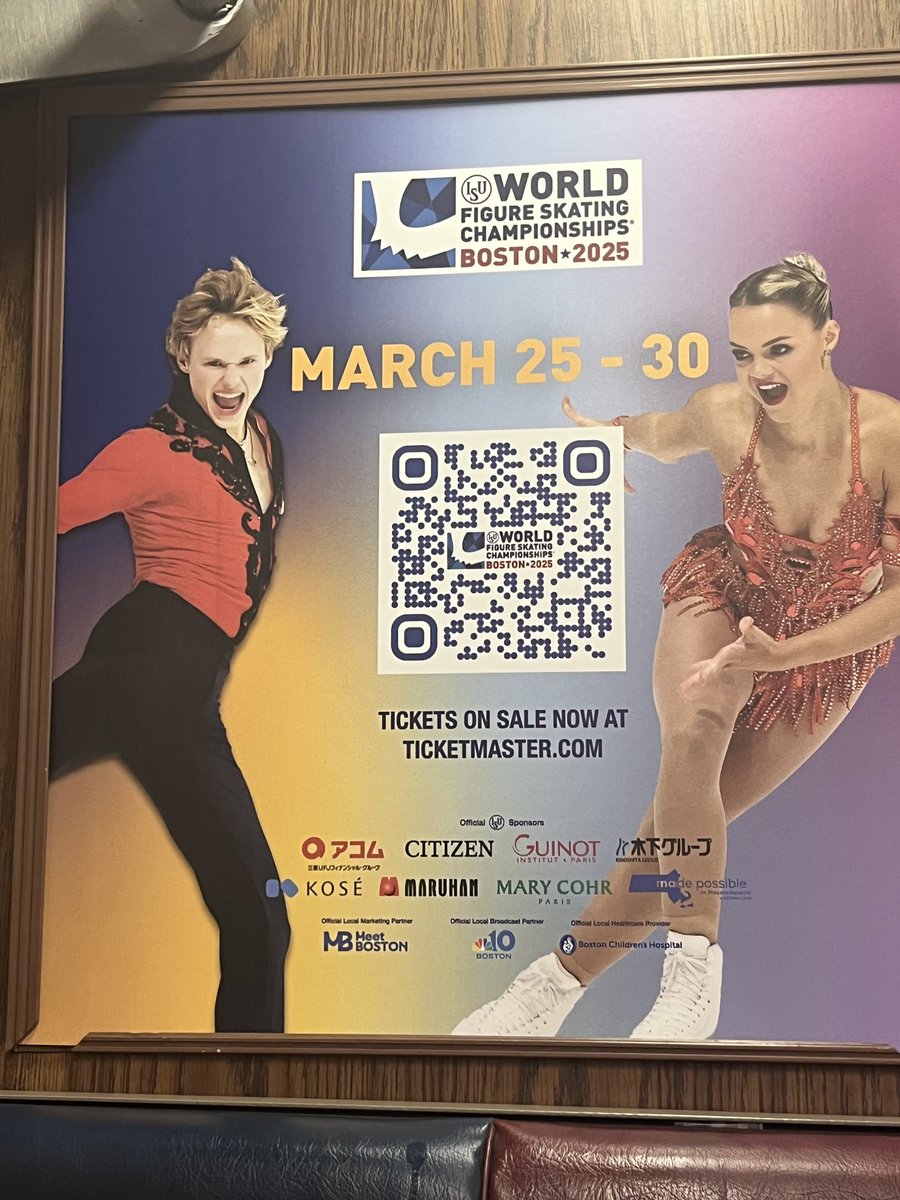 ⁦<a href="/ISU_Figure/">ISU Figure Skating</a>⁩ guessing this is at ⁦<a href="/tdgarden/">TD Garden</a>⁩ and yes, i know if you click the QR code it takes you to a more informed link, but surely you want it to hit the public with the venue straight up?