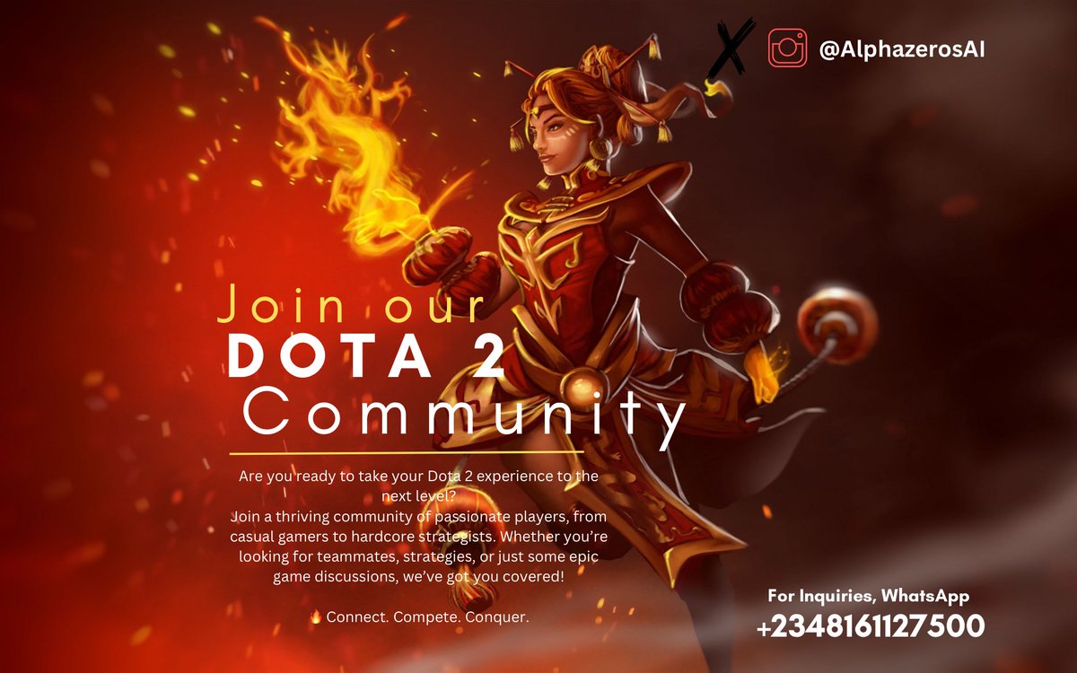 AlphazerosAI's tweet photo. Calling all Nigerian Dota 2 warriors🇳🇬🔥

Join our growing community of passionate players, strategists, and esports enthusiasts. Whether you’re looking to squad up, improve your skills, or just vibe with fellow Naija gamers, this is the place to be #Dota2Nigeria @NigeriaEsports https://t.co/kVSkEOBi7t