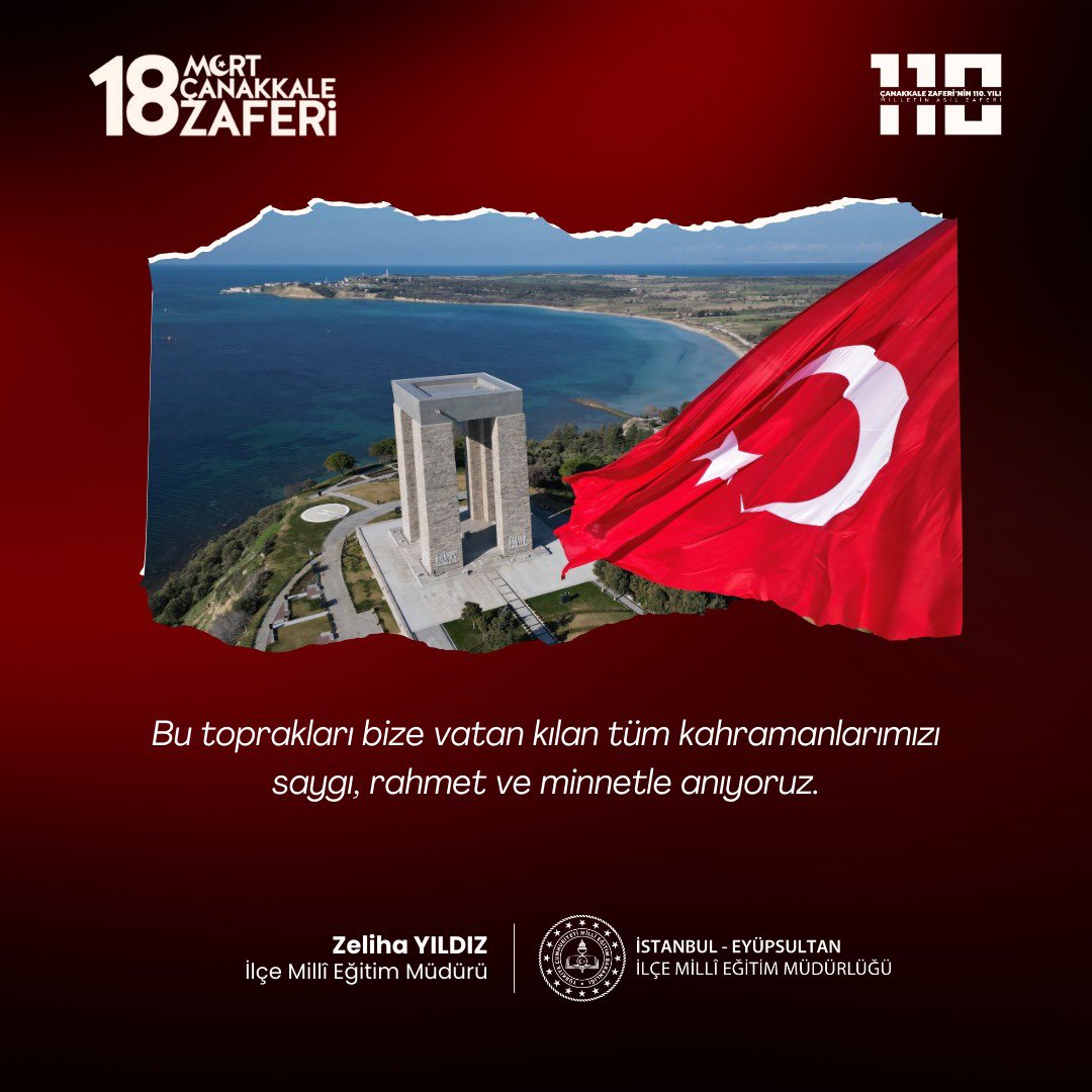 Türk milletinin bağımsızlık ve vatan sevgisinin en büyük destanlarından biridir  Çanakkale Zaferi…110 yıl önce Çanakkale’de yazılan bu destan, sadece askeri bir başarı değil, aynı zamanda bir milletin birlik ve beraberlik içinde neler başarabileceğinin en büyük kanıtıdır.