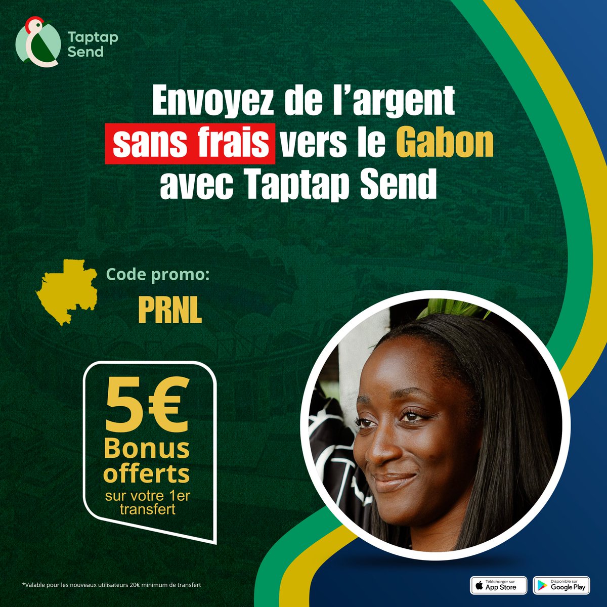 iamprnl's tweet photo. Hello guys, je suis désormais ambassadrice de Tap Tap Send au Gabon ! 

L’appli vous permet de transférer de l’argent SANS FRAIS &amp; ça arrive directement sur les portefeuilles mobiles de vos proches. Aussi, vous pouvez utiliser mon code promo pour une reduc sur votre 1er envoi ✨ https://t.co/1QymeZDHcF