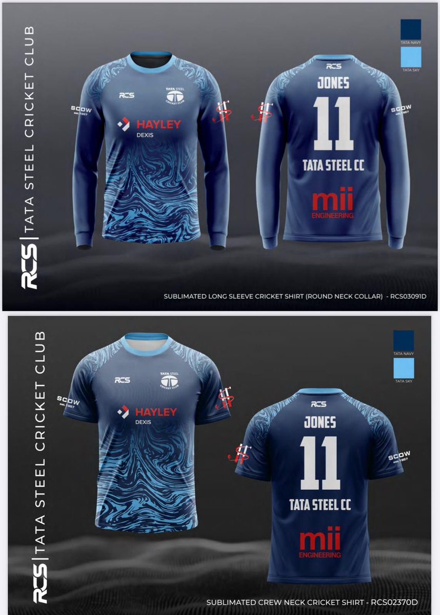 Tata Steel Cricket (@tatasteelcc) on Twitter photo Introducing Tata Steel CC 2025 playing kit. 🏏
Huge shout out to our kit sponsors :-
- Hayley Dexis ⚙️
- Mii Engineering 🛠️
- Sean Holley Sports & Media 🏉
And to <a href="/RCSTeamwear/">RCS Teamwear</a> for the design🧑💻 Introducing Tata Steel CC 2025 playing kit. 🏏
Huge shout out to our kit sponsors :-
- Hayley Dexis ⚙️
- Mii Engineering 🛠️
- Sean Holley Sports & Media 🏉
And to <a href="/RCSTeamwear/">RCS Teamwear</a> for the design🧑💻