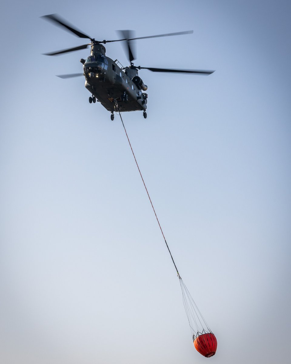 JADTEU in Portland Harbour clearing RAF Chinooks for firefighting bucket operations ahead of deployment to Cyprus where they will act as stop-gap replacing the Puma HC2s. 
The H145s will finally arrive next year, but the decision to not extend Puma made this necessary.