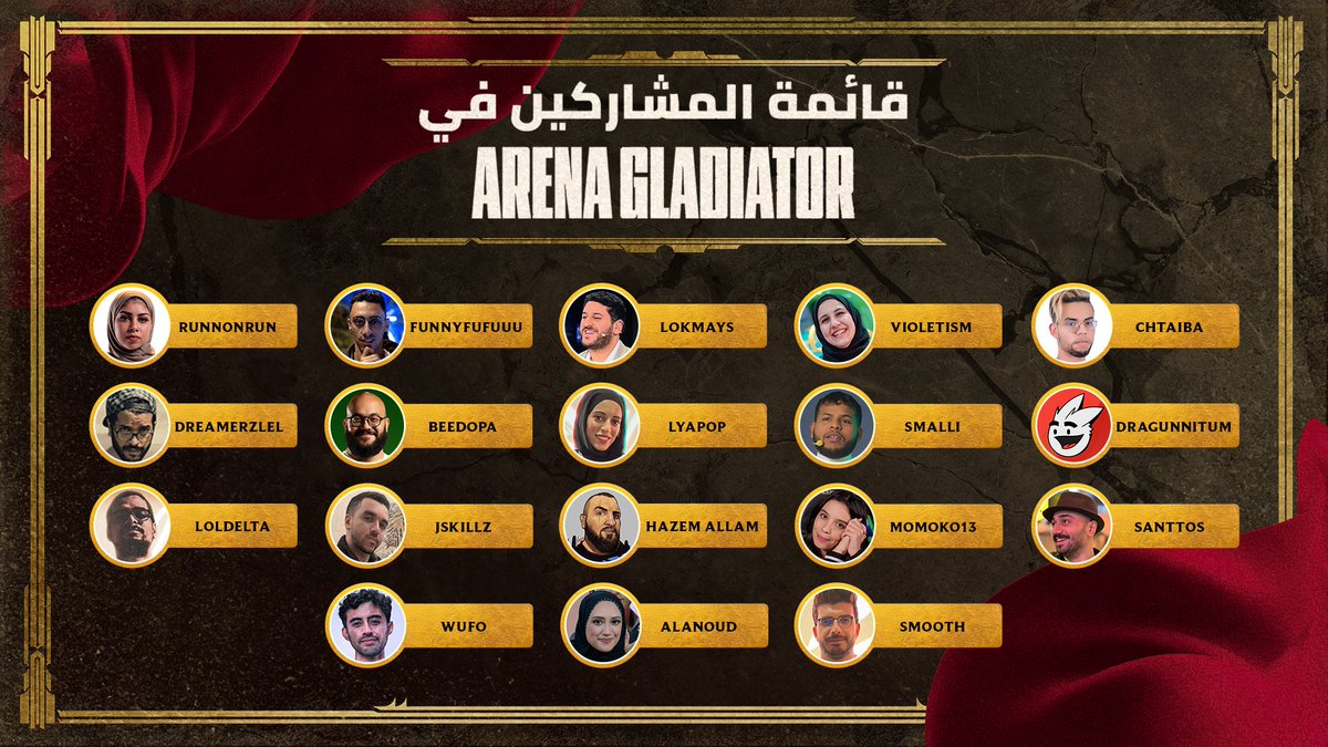 صنّاع المحتوى جاهزون للتحدي، ولن يتنازل أحدهم عن فرصته لتمثيل المنطقة! 💪

من أجل نوكسوس كونوا أنتم أيضًا على الموعد وابذلوا قصارى جهدكم لملاقاتهم في الدور النهائي ⬅️ ftw.riotgames.com/ar-ae/challeng…