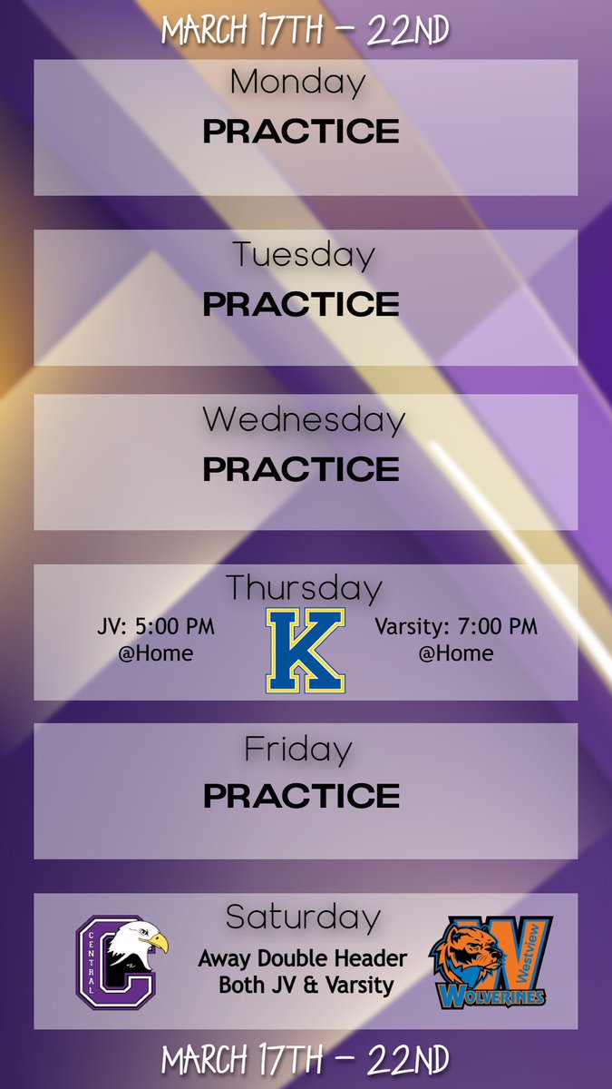 🟣Starting the season off with a classic!!🏆

🟡The times for Saturday’s games will be posted by Friday. #GOGI #WeAreGI