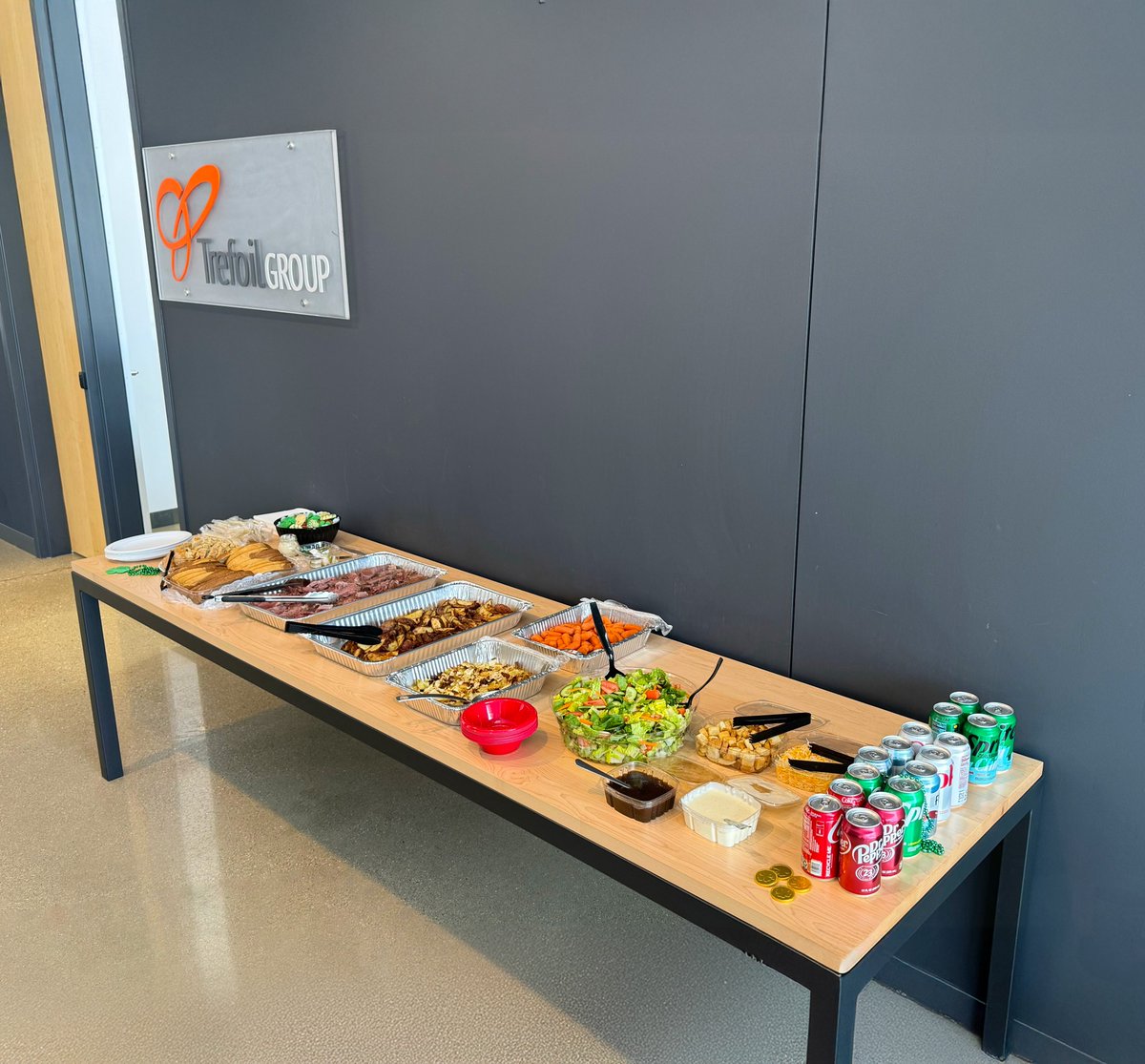 TrefoilGroup's tweet photo. We celebrated St. Patrick’s Day with a traditional meal, trivia and a reminder of our name’s meaning. The trefoil continues to represent our values – being smart marketers, genuine people and a customer-centric partner – nodding to the heritage of founder, Mary Brennan Scheibel. https://t.co/dIYB11tWCv