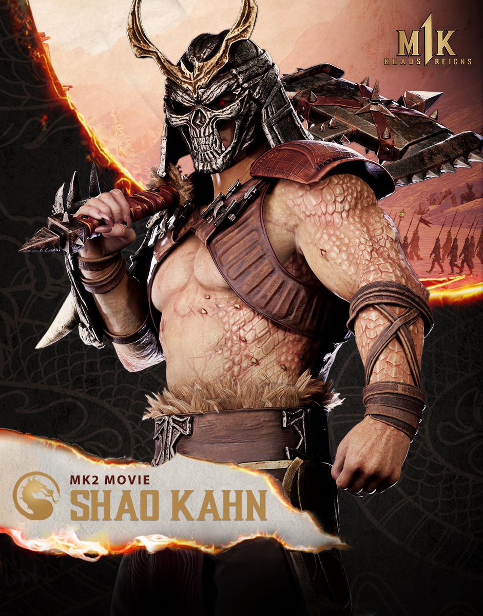 First look at the Mortal Kombat 2 Movie skins coming to MK1 in October!

Scorpion will also be getting his movie skin, along with Kitana, Johnny Cage, and Shao Kahn.

#MK1 #MortalKombat1