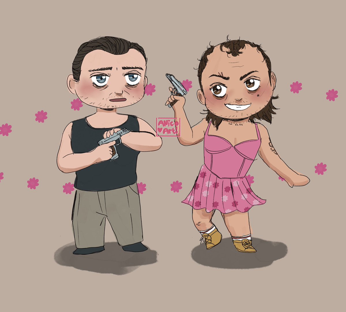 anico__art's tweet photo. I know I’m late but Trikey fandom, please take this humble offering !!

[ #GTA5 #GrandTheftAuto ] https://t.co/gPEdsEcIsq