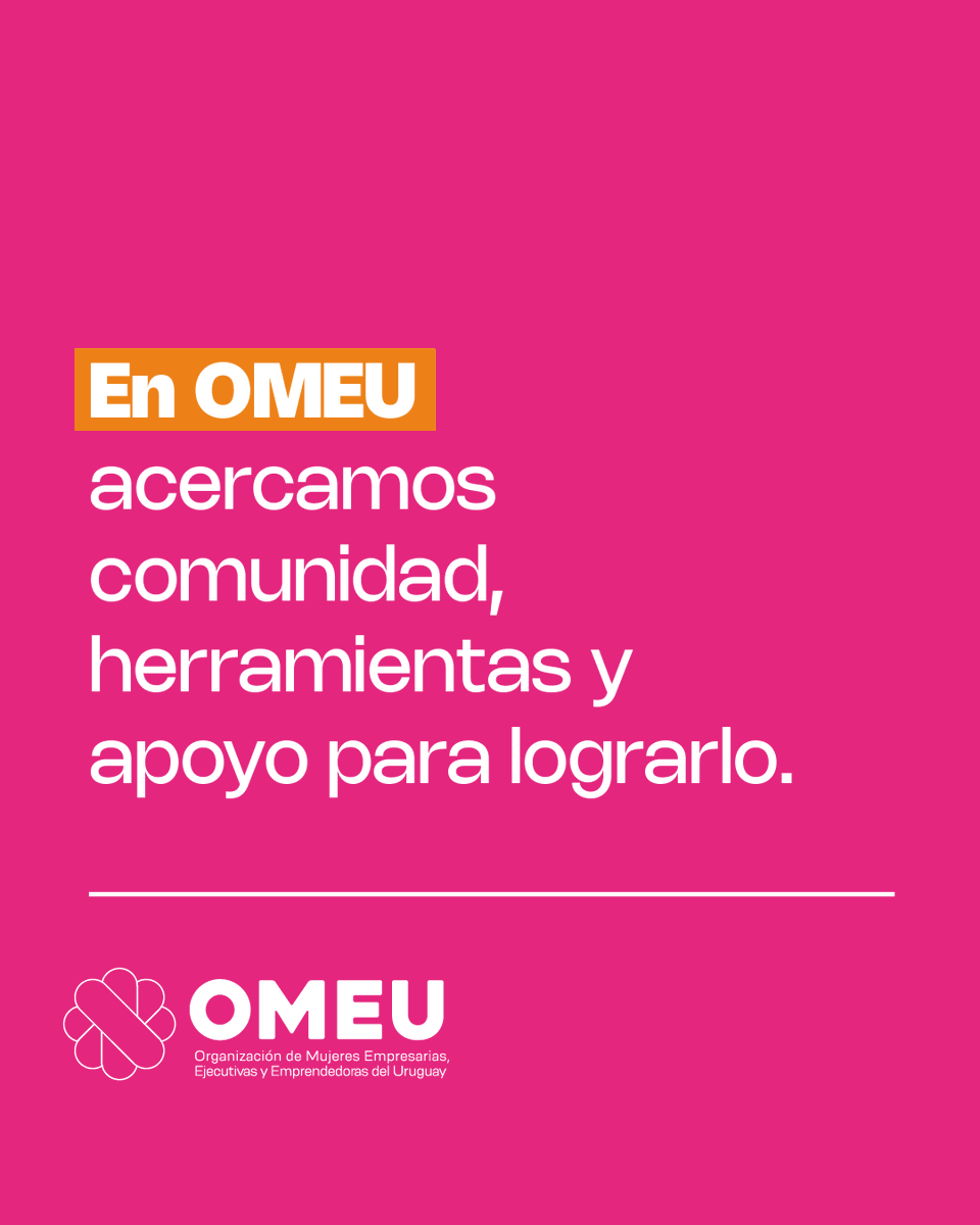 Ya sea en un trabajo, empresa o en tu propio emprendimiento, tener #AutonomíaEconómica te da la independencia para decidir.

💜 En #OMEU, creemos en el poder de las mujeres para liderar su propio futuro, por eso, acercamos comunidad, herramientas y apoyo para lograrlo.