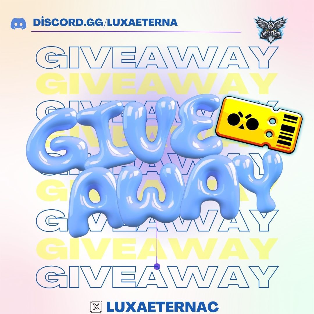 🎉 BRAWL STARS GIVEAWAY! 🎉

Want a FREE Brawl Pass Plus? 

This can be yours in 3 simple steps: 

1. Follow us
2.Retweet this
3.Join our Discord! (discord.gg/luxaeterna)

One lucky winner will be chosen in 3 days! Good luck! 🍀 #BrawlStars #Giveaway #BrawlPassPlus