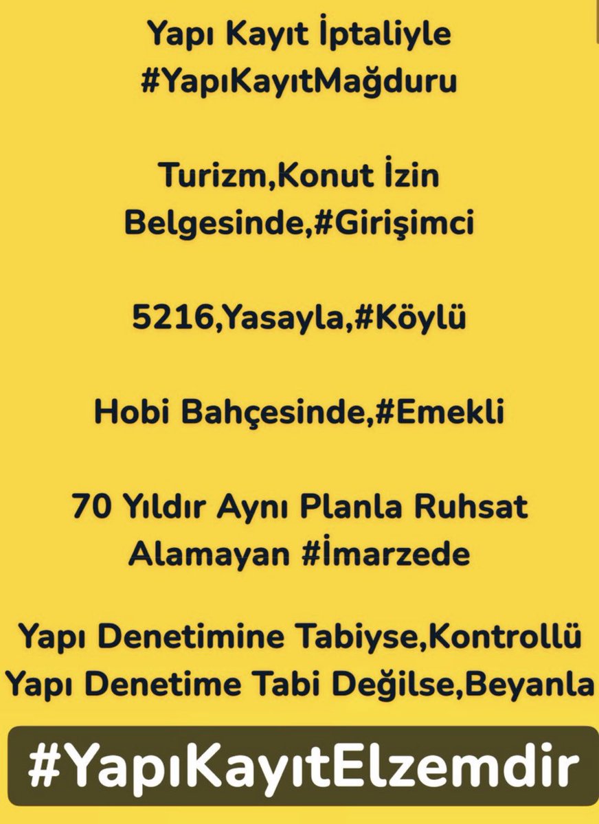<a href="/iytdernegi/">İMAR YASASINA TAKILANLAR DERNEĞİ TÜRKİYE</a> 2014 Büyükşehir Yasası köylüye zulüm oldu
#YapıKayıtTorbaya 
#turizmkonutu