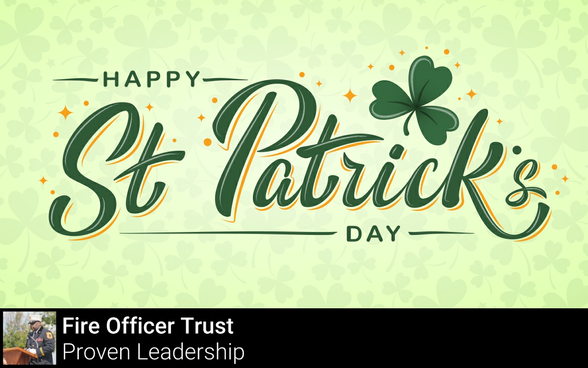 j_alston's tweet photo. From our team at Fire Officer Trust to you, we wish you a safe and happy St. Patrick’s Day! https://t.co/A6RzCOljdU