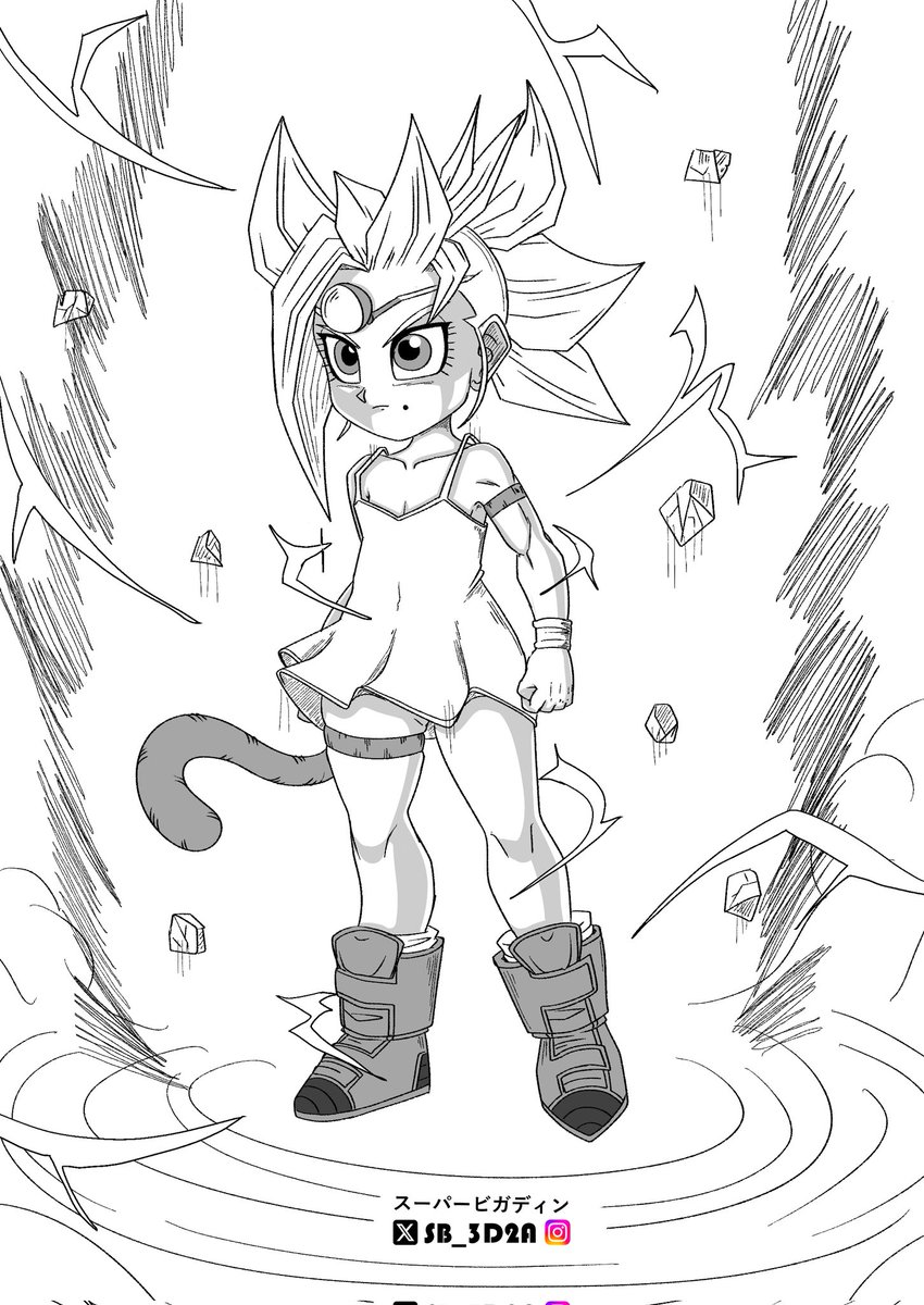 SB_3D2A's tweet photo. Arly in both basic and SSJ form. I slightly redesigned the SSJ form to fit more with the DBZ style, and I think she looks cooler that way.
#manga #dbz #fanmanga #shonen #drawing #fanart #oc https://t.co/iLTEzSIuPZ