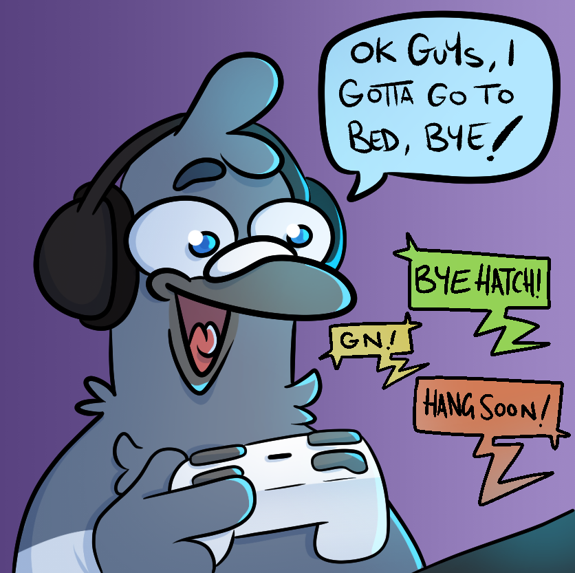 HatchThePigeon's tweet photo. When the post hang out anxiety hits https://t.co/vIXRqFZXme