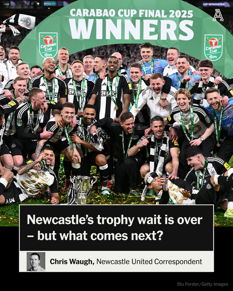 ⚫️ Impact on Howe's overall influence
⚪️ Club open to reinforcing every position
⚫️ Shift in tone from hierarchy

Newcastle have grand ambitions, so what comes next after finally ending their trophy drought?

📝 <a href="/ChrisDHWaugh/">Chris Waugh</a> 

🔗 nytimes.com/athletic/62092…
