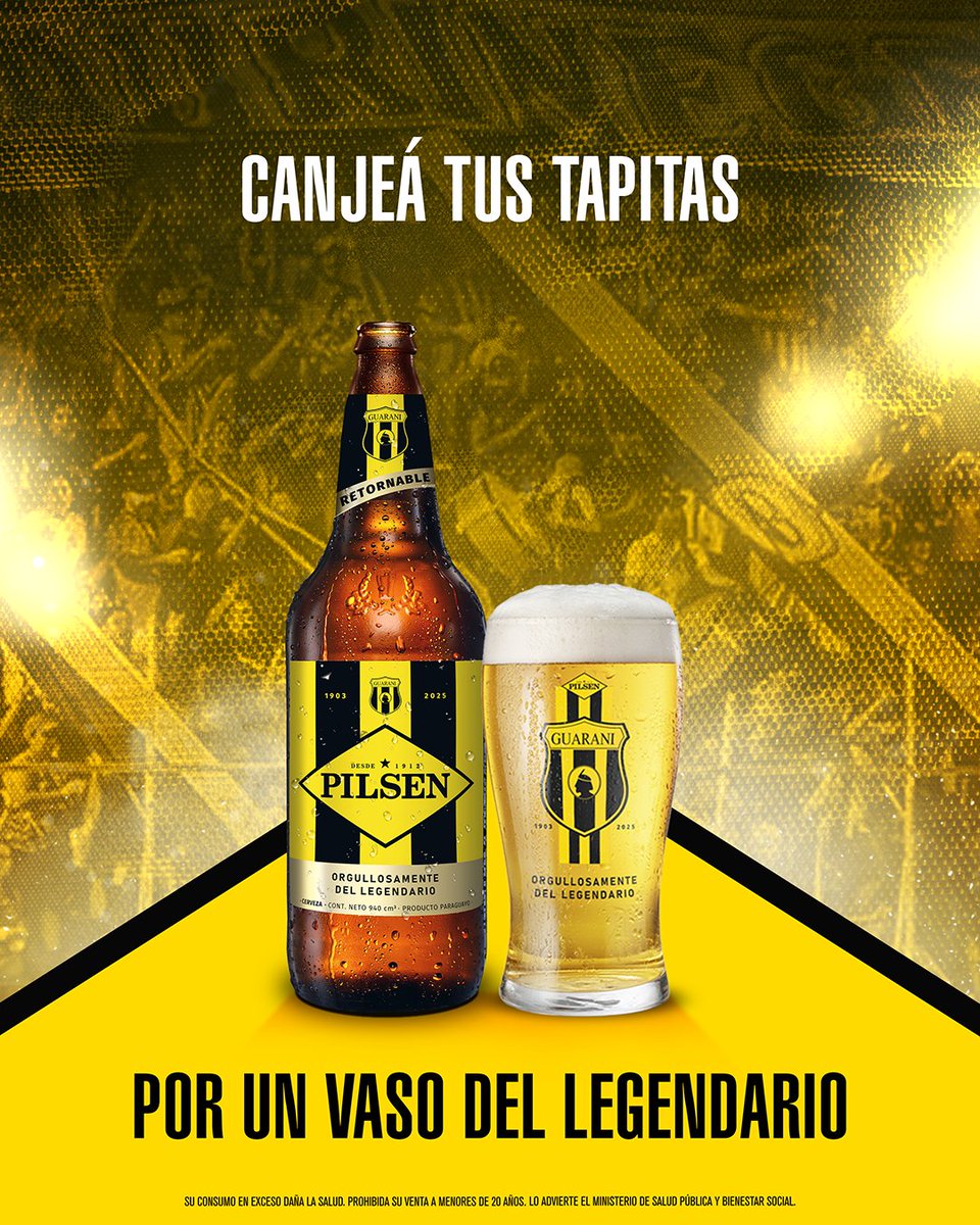 ¡Atención Tapita Jara! 🚨

Desde HOY pueden canjear sus tapitas verdes por un vaso del Legendario <a href="/ClubGuarani/">Club Guarani</a> 🟡⚫

Llevalos juntando 4 tapas verdes SIN vale otra + Gs. 10.000 🍺

Acercate a TADA y a las bodegas adheridas

📌Conocelos en el link de la bio.