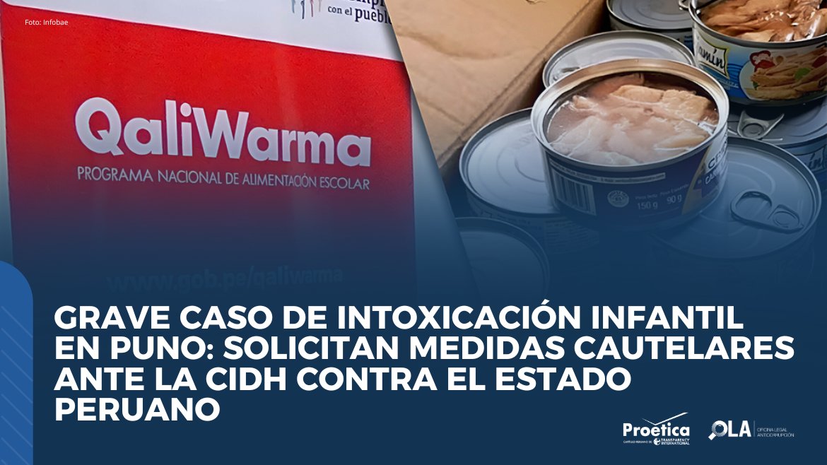 El pasado 6 de marzo, Proética, a través de la Oficina Legal Anticorrupción (<a href="/olalegal_peru/">OLA - Oficina Legal Anticorrupción</a>), y el Instituto de Derechos Humanos ILLARIY, presentaron la medida cautelar MC-269-25 ante la Comisión Interamericana de Derechos Humanos (<a href="/CIDH/">CIDH - IACHR</a>) en favor de las víctimas del caso