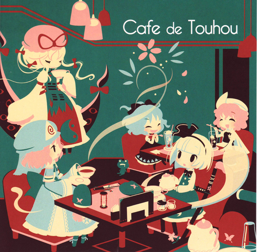 Kadiquart's tweet photo. I really love the Cafe de Touhou cover art, also really recommend giving the albums a listen the songs are very chill https://t.co/5rLUiirDEe