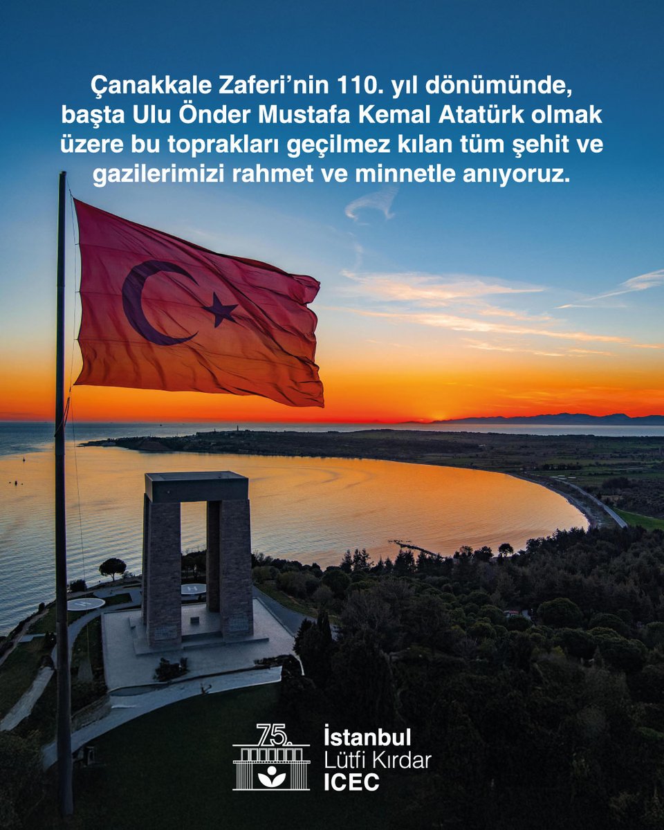 Çanakkale Zaferi’nin 110. yıl dönümünde, başta Ulu Önder Mustafa Kemal Atatürk olmak üzere bu toprakları geçilmez kılan tüm şehit ve gazilerimizi rahmet ve minnetle anıyoruz.