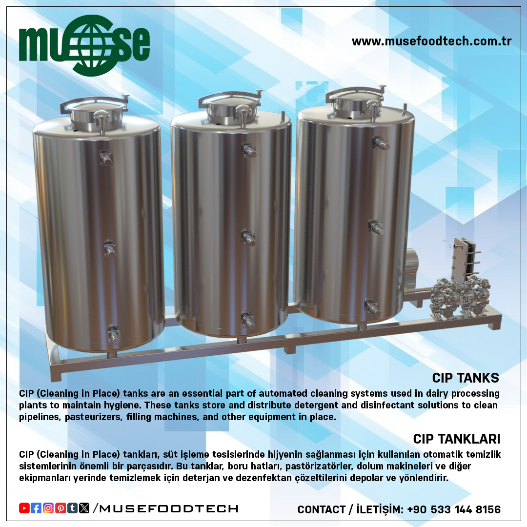 MuseFoodTech's tweet image. #CIPTanks
#DairyIndustry
#AutomatedCleaning
#DairyProcessing
#FoodSafety
#CIPSystems
#IndustrialEquipment
#HygieneStandards
#CIPTankları
#SütEndüstrisi
#Sütİşleme
#GıdaGüvenliği
#VerimliÜretim
#CIPSistemleri
#SanayiEkipmanları
#HijyenStandartları

musefoodtech.com.tr