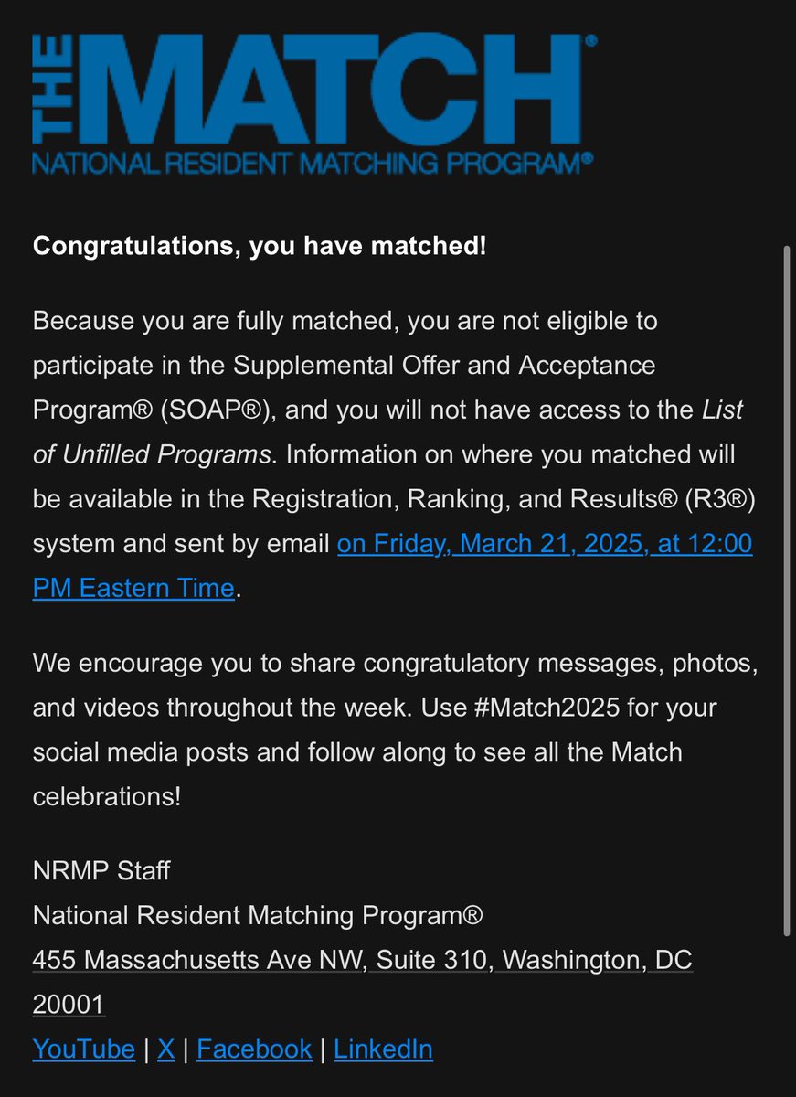Can’t even put into words how much this means to me. 

Incredibly excited to have matched into Otolaryngology-Head and Neck Surgery! #match2025