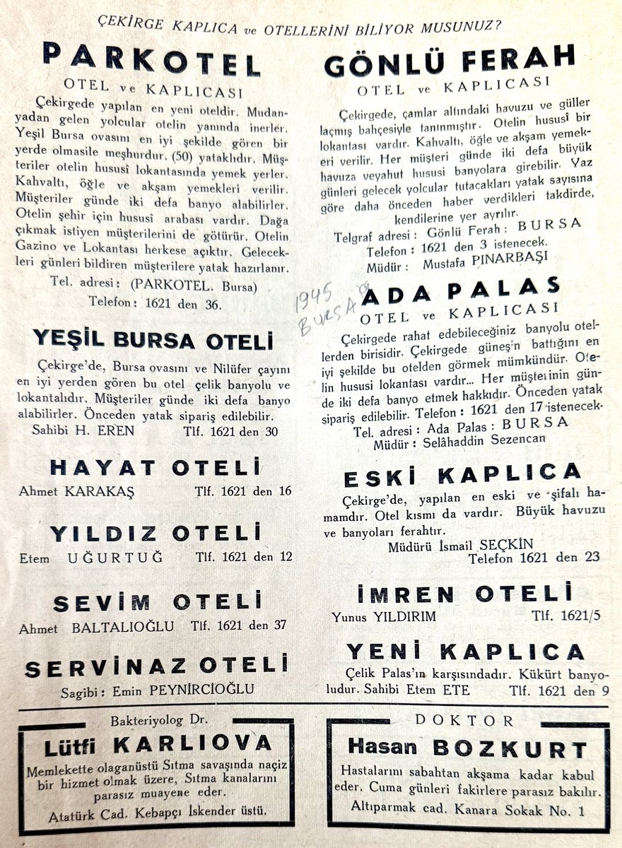 ceyhunirgil's tweet photo. @bursabuyuksehir @uludagkurumsal @BUUTipFakultesi @BursaValiligi @Bursa_Okulu @kultursanatbbb @BursaKentKonsey @BursaBarosu @BursaBarosuAHM @bursabarosuKHM @BursasporSk @denizdalgic @MudanyaBel 1945-46 Bursa işletmeleri ve esnaf ilanları
.
#BursaTarih #BursaMiras #BursaBellek #BursaMüze #TarihteBugün #Müze #KentTarihi #Arşiv #Bursa @bursabuyuksehir @uludagkurumsal @BUUTipFakultesi @BursaValiligi @Bursa_Okulu @kultursanatbbb @BursaKentKonsey https://t.co/i9TELYmCbC