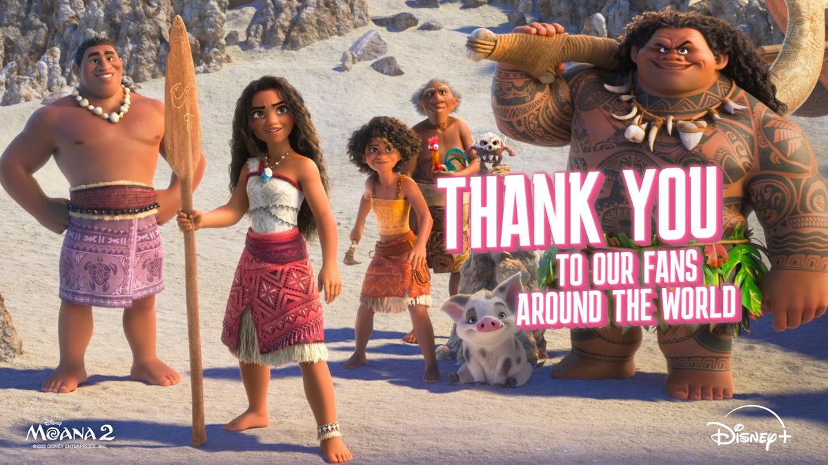 Disney Animation (@disneyanimation) on Twitter photo THANK YOU to fans across every ocean for making Moana 2’s premiere on <a href="/DisneyPlus/">Disney+</a> the largest from Walt Disney Animation Studios since Encanto! THANK YOU to fans across every ocean for making Moana 2’s premiere on <a href="/DisneyPlus/">Disney+</a> the largest from Walt Disney Animation Studios since Encanto!
