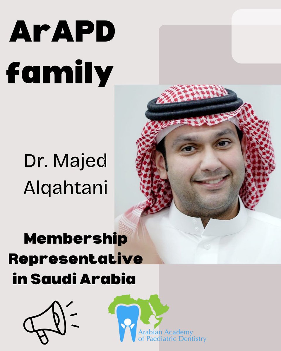 We are happy to announce that ArAPD family is expanding!
meet our membership representative in Saudi Arabia" Dr. Majed Alqahtani" , here to support your journey with us !
#ArAPDfamily