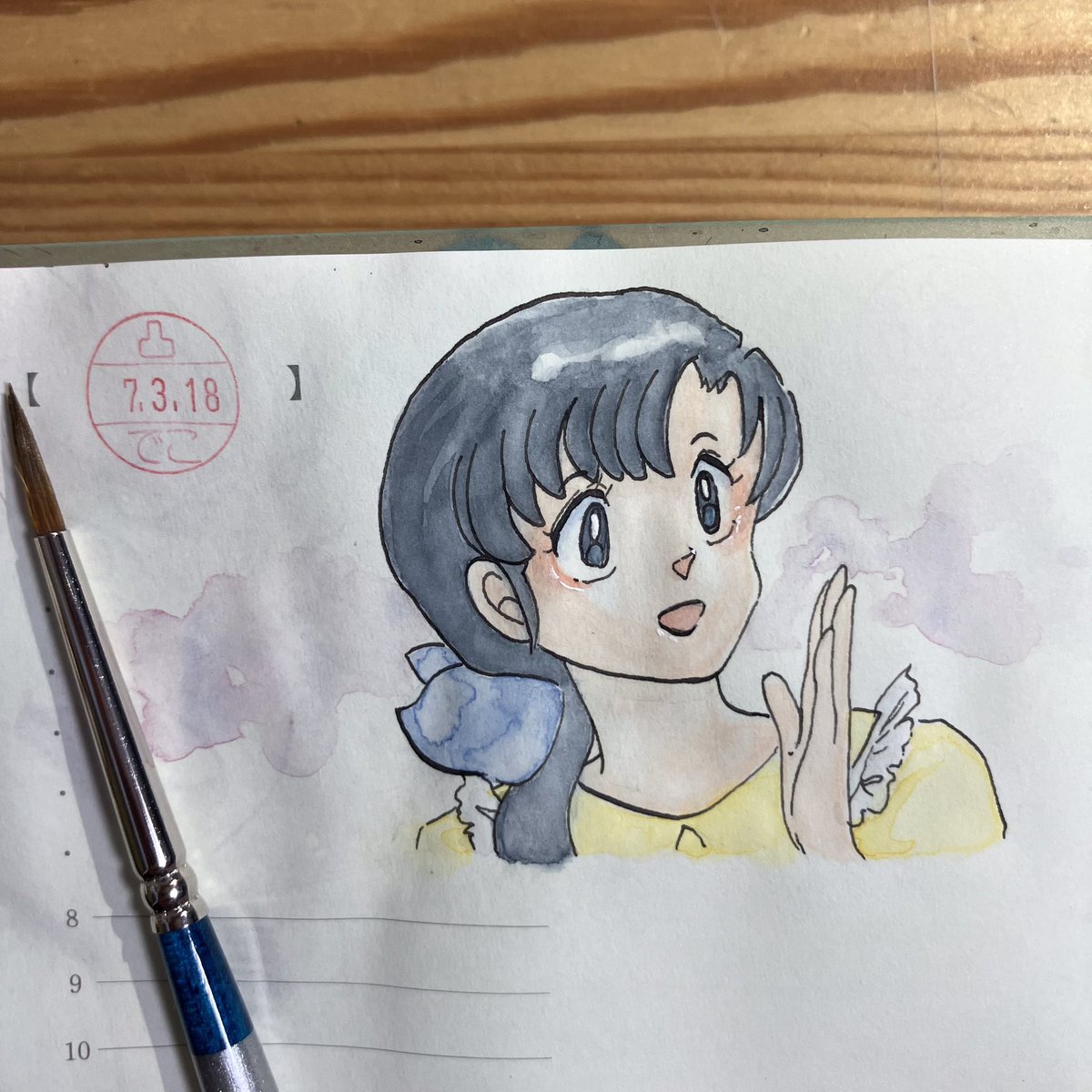 decocchi_7134's tweet photo. #天道かすみ #らんま½  #凸がき1日1絵 #mdnotebookdiary #blackwing #水彩 https://t.co/XA8dEpcMjY