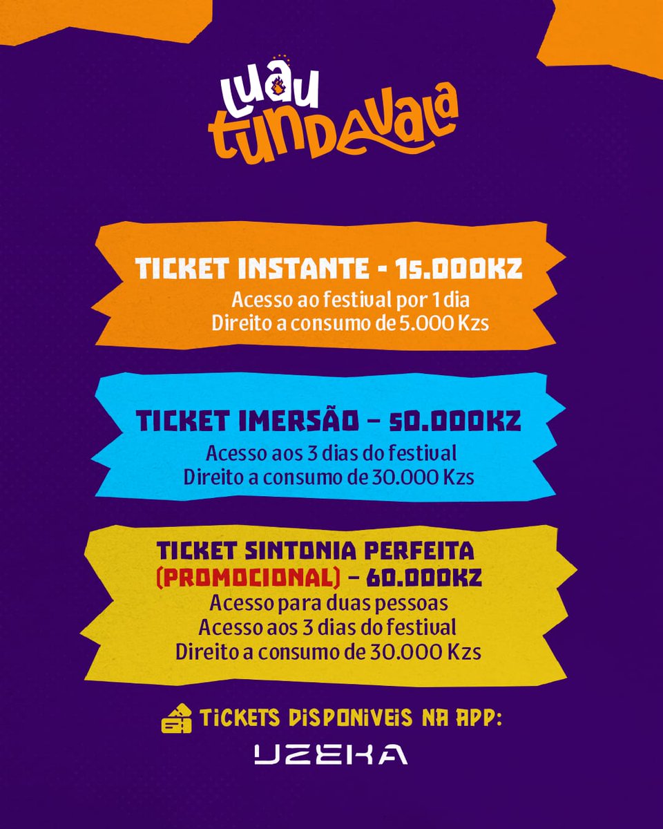periclesff's tweet photo. O festival que já faz parte de ti está de volta – e desta vez, com uma nova imagem e um conceito ainda mais profundo. Bem-vindo a *”A Viagem ao Centro do Eu".

Minha família do Xwitter, vamos para o Luau Tundavala... Os tickets já estão a venda no UZEKA https://t.co/qAznfXpbp1 https://t.co/uG2NfoCj97