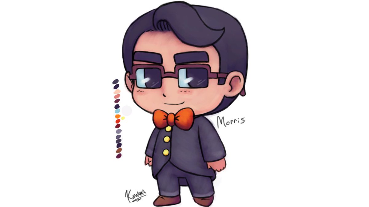 TheKumama's tweet photo. Nearing the end of this project- all the characters are colord and the videos are made! #StardewValley #ProfessorSnail #Rasmodius #Wizard #Morris #Henchman https://t.co/hKG0QKnNny
