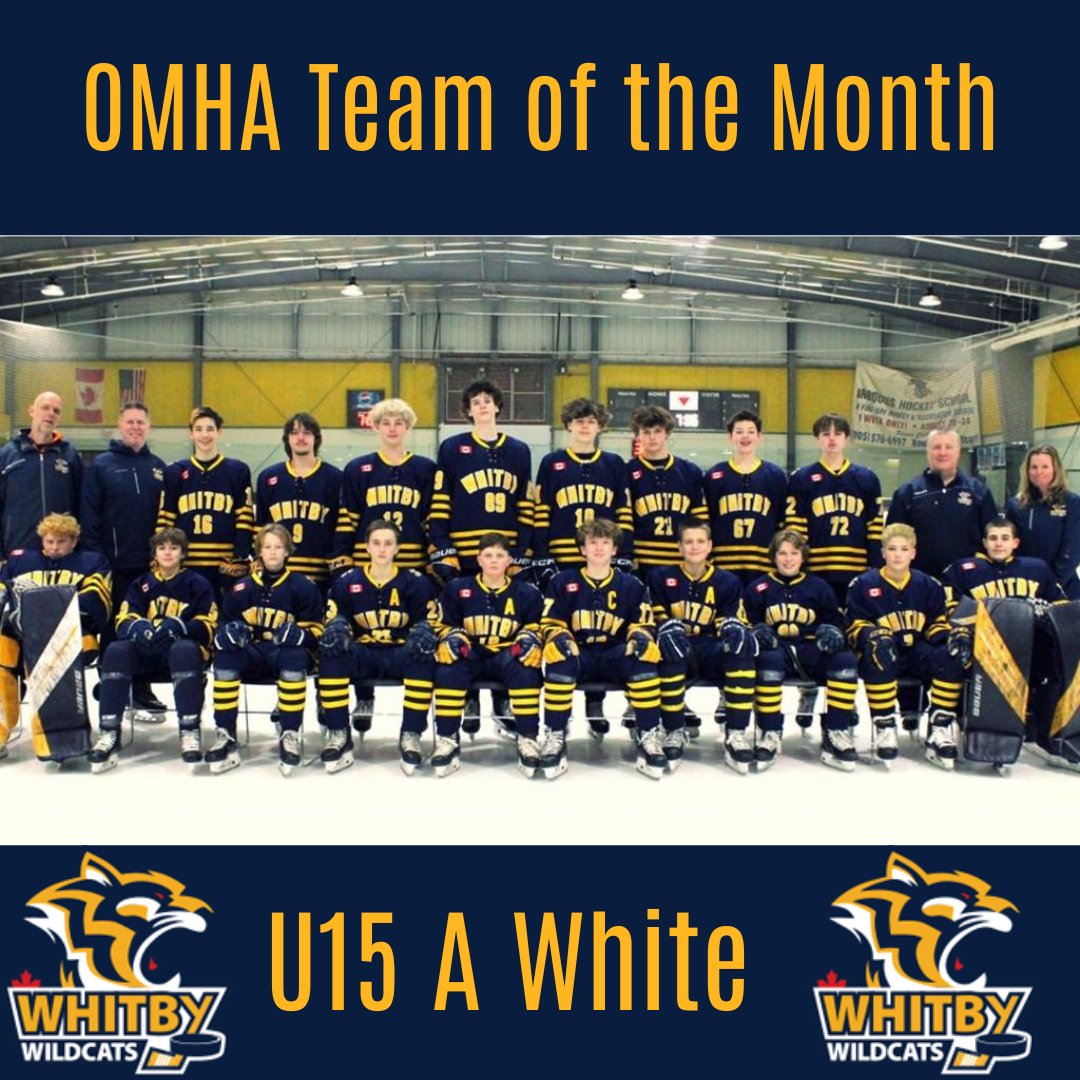 Congratulations to our U15 A White team, who won OMHA's March Team of the Month! Well done to everyone involved. #WMHA