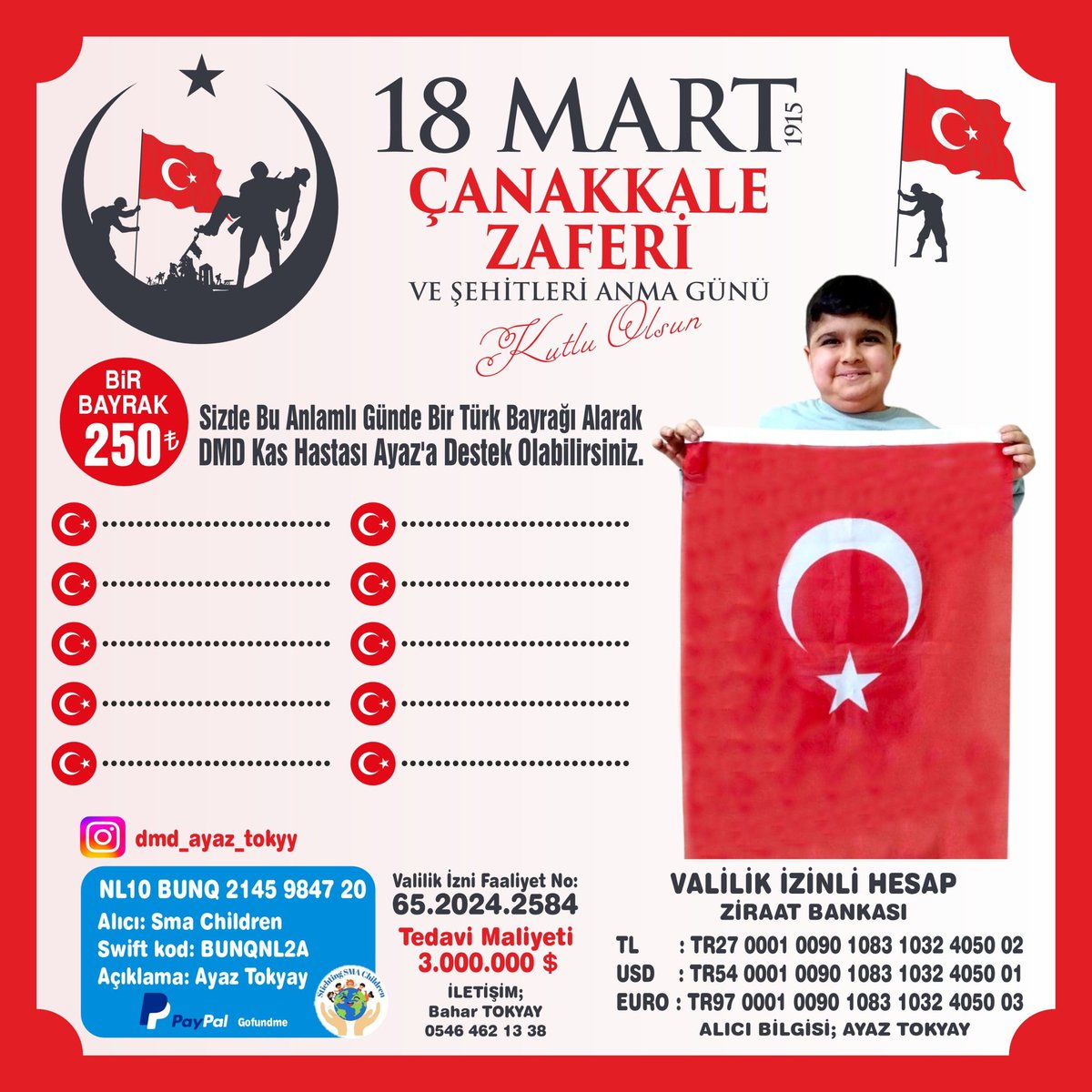 Sizde bu anlamlı günde bir Türk bayrağı alarak bana destek olmak ister misiniz? 🤲🇹🇷
#CanakkaleGecilmez #canakkalezaferi #canakkalezaferi