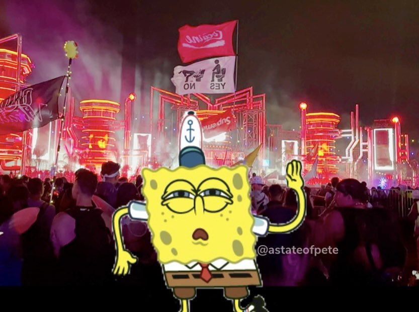 When you're dancing through the crowd saying and saying "excuse me" so everyone knows you have good vibes