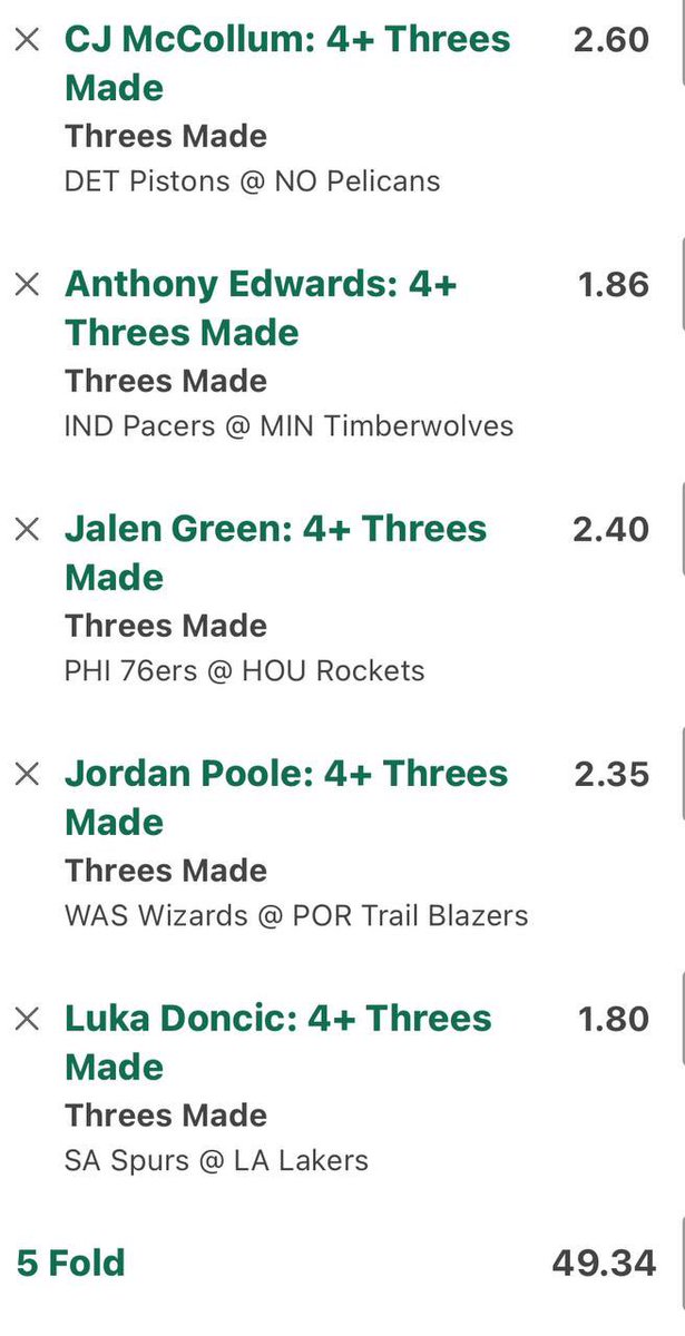 KrisUSBets's tweet photo. Shooters gotta shoot 🎯
#NBABet #NBAParlay #NBAAcca https://t.co/kE0fvSCceE