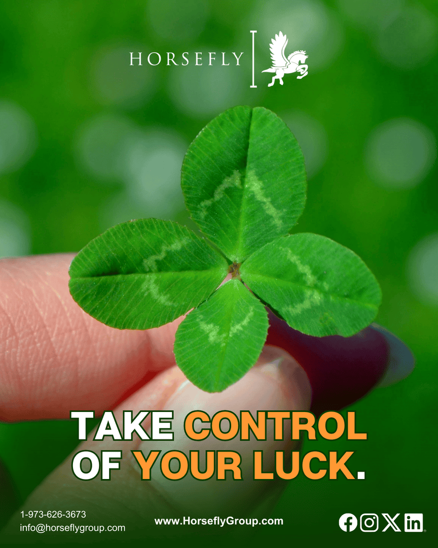 HorseflyGroup's tweet photo. Feeling lucky? 🍀 #HorseflyGroup wishes you a #StPatricksDay filled with lots of luck and #MarketingSuccess at the end of the rainbow! 🌈✨

Let's shamrock your campaigns together! 💚
#HorseflyGroup #MarketingMagic https://t.co/ByjucLhKgt